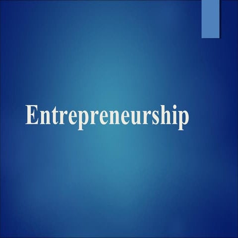 Entrepreneurship