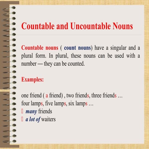 Countable and Uncountable Nouns