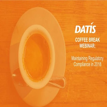 Coffee Break Webinar: Regulatory Compliance