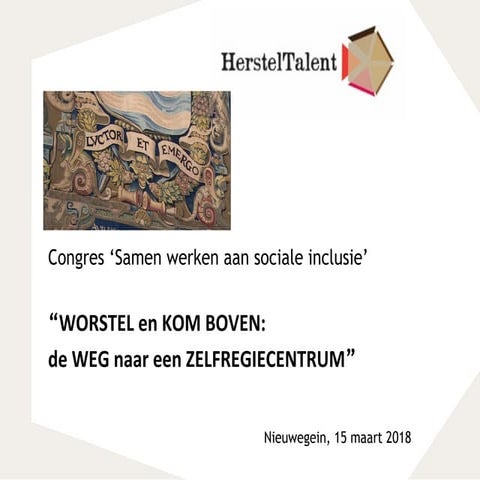 3.1 Worstel en kom boven: de weg naar een zelfregiecentrum | PPT