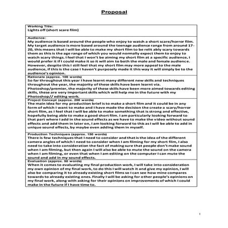 short film rotation-// proposal 