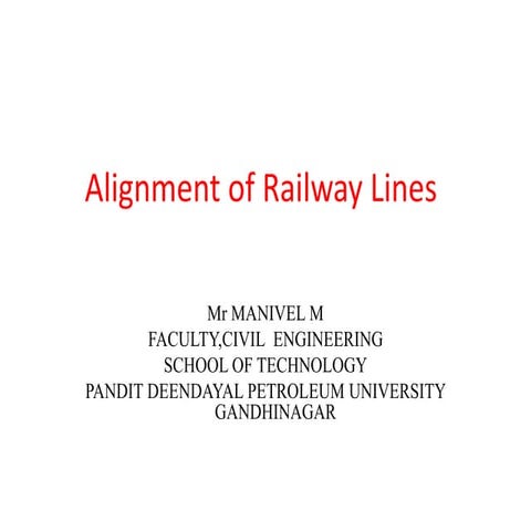3.alignment of railway lines