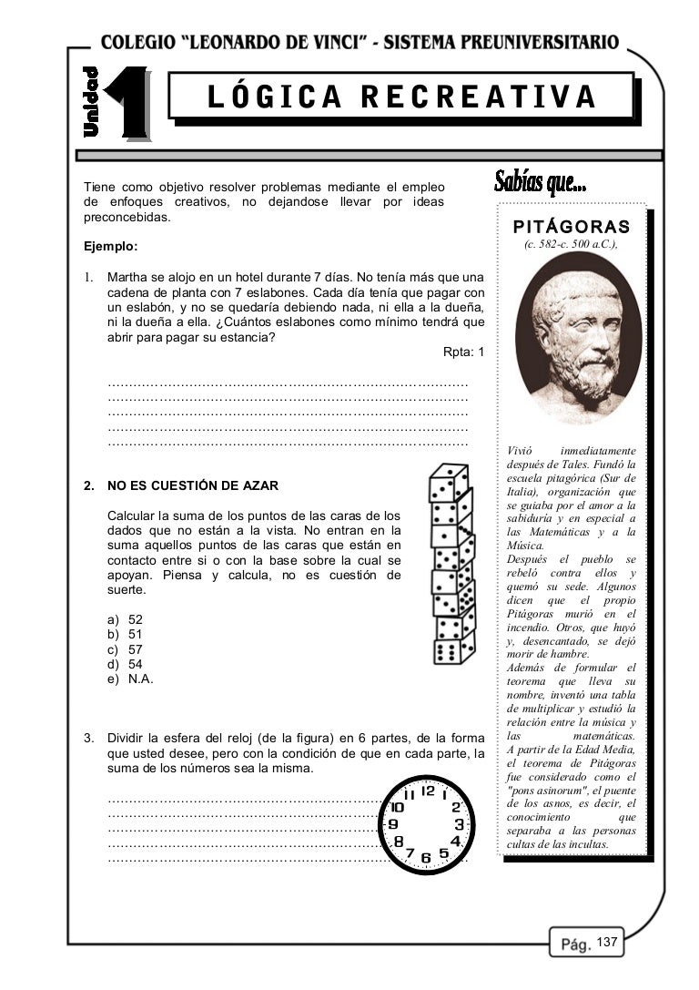 Razonamiento Matematico Tercero razonamiento matematico tercero
