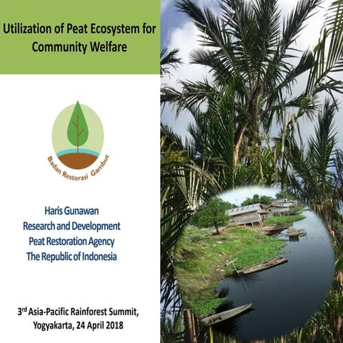 Utilization of peat ecosystem for community welfare 