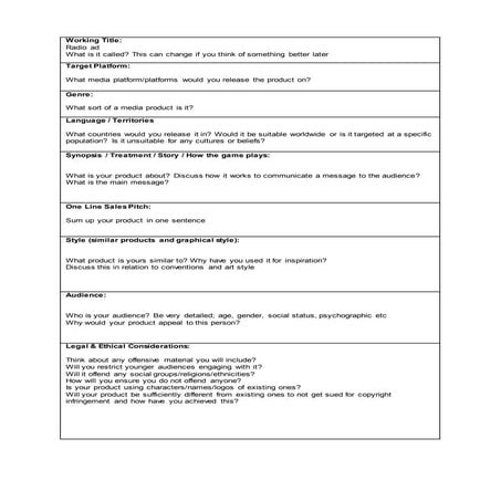 3. formal proposal   radio ad