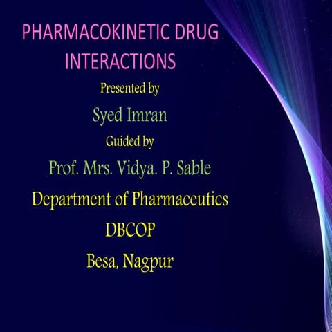  pharmacokinetic drug interactions