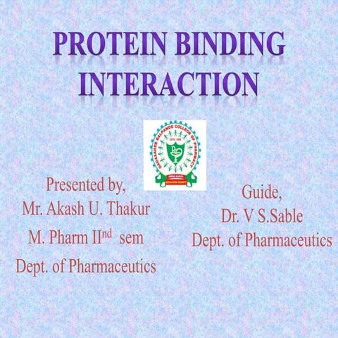 Protein binding Interation 