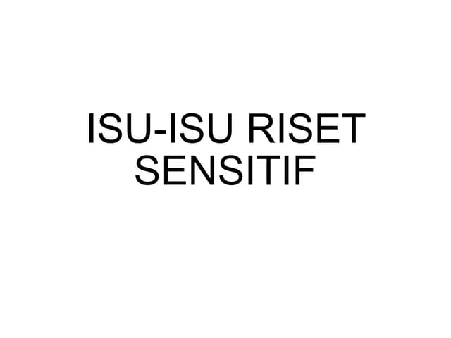 3. sensitif riset