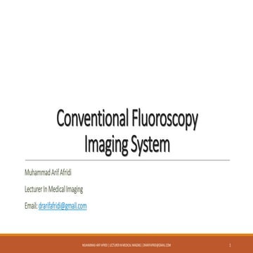Conventional Fluoroscopy Imaging System