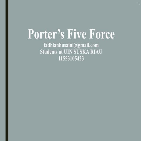 Porter's Five Force