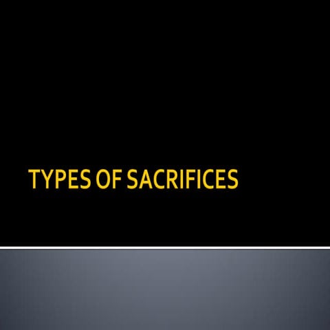 3. types of sacrifices