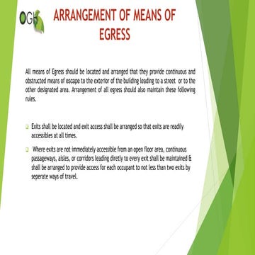 3. Arrangements of Means of Egress