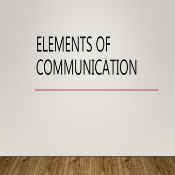 3. elements of communication