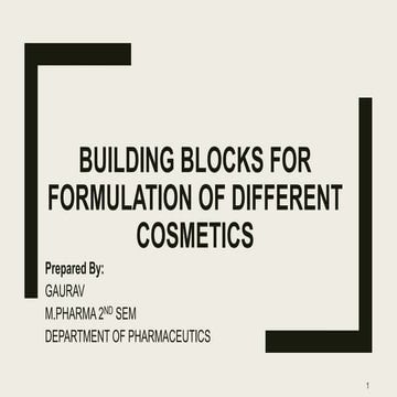 building blocks for different cosmetics