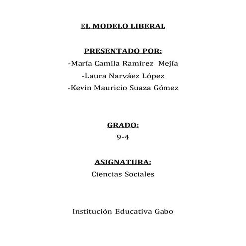 3. 9 4 El Modelo Liberal | DOCX