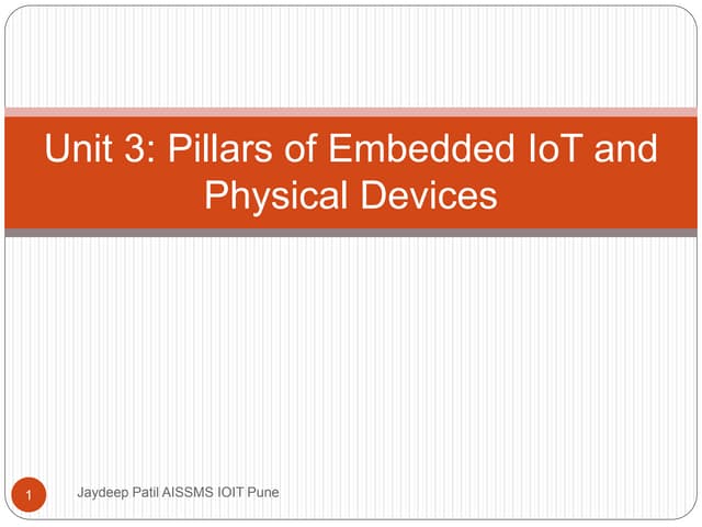 3.pillars of embedded io t and physical devices