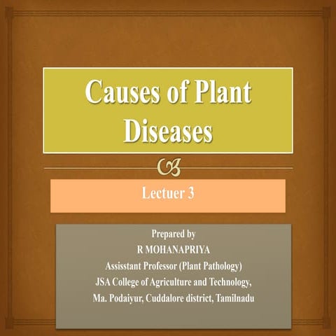 Causes of plant disases