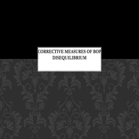 Corrective measures of BOP disequilibrium