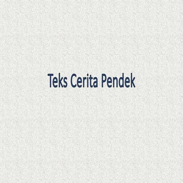 3. teks cerita pendek