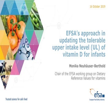 EFSA's approach in updating the UL of vitamin D for infants