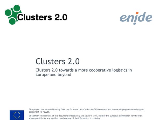 #TCI2019 Break - out sessions: "Clusters 2.0 towards a more cooperative logis...