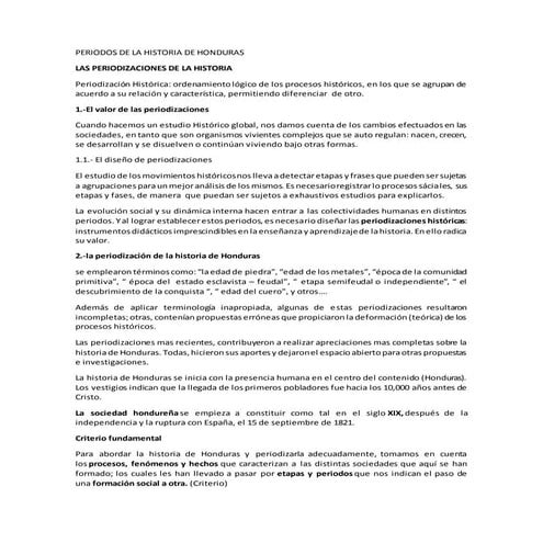 3. periodos de la historia de honduras | DOCX