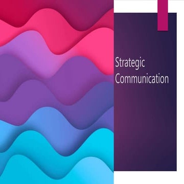 Introduction to Strategic Communication