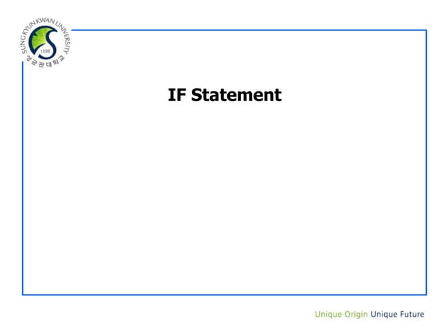 3 2. if statement