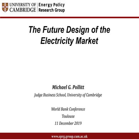  Future Design of Electricity Markets