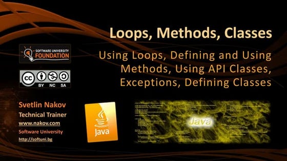 Image 295: 05. Java Loops Methods and Classes