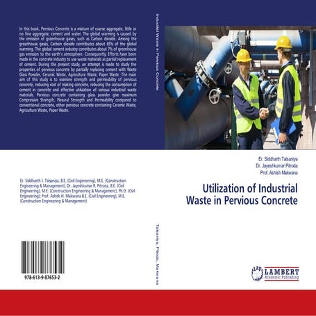 Utilization of Industrial Waste in Pervious Concrete