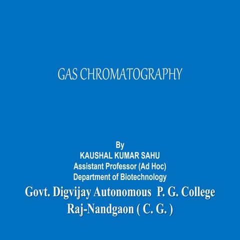 Gas chromatography by KK Sahu sir