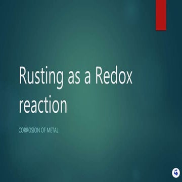 3.2 rusting as a redox reaction | PPTX