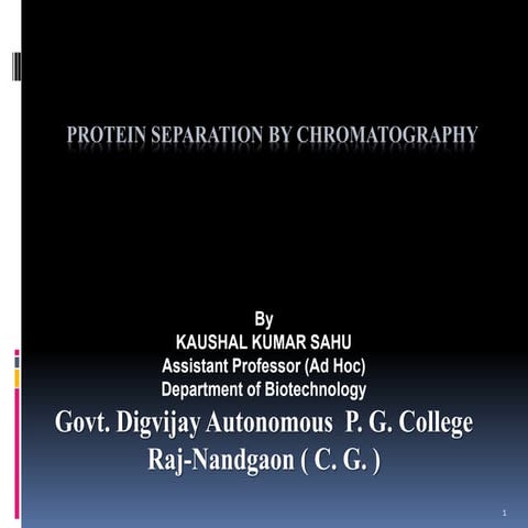 Protein separation By KK Sahu Sir