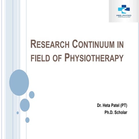 3.Research continuum in physiotherapy field