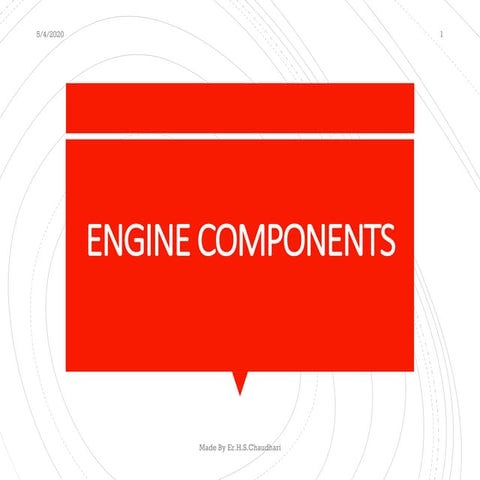   Components of I C Engine By Er. Hema Gavit