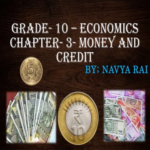 10th std Economics 3. Money and Credit