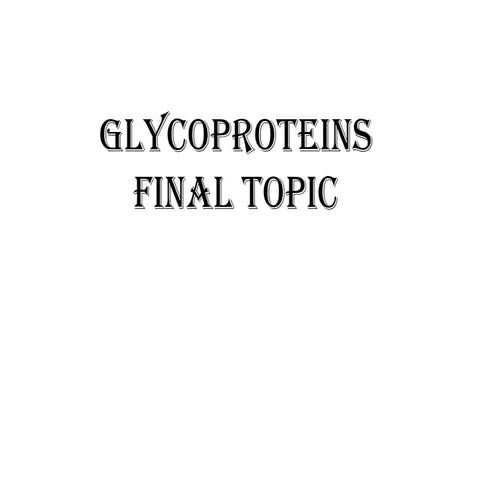 3. glycoproteins