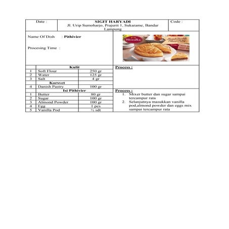 3.4. Praktek Makanan Pembuka