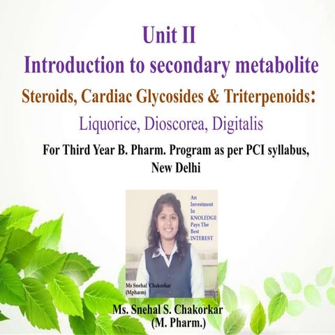 3.steroids, cardiac glycosides