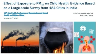 Abstract presentation of Bidhubhushan Mahapatra (part of Dr Ashish Bajracharya's presentation)