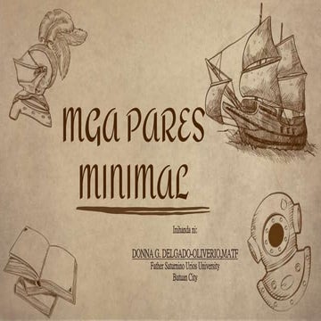 MGA PARES MINIMAL NG WIKANG FILIPINO