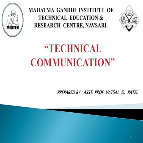3. TECHNICAL COMMUNICATION (ETC) 3130004 GTU | PPTX