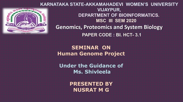 PAPER 3.1 ~  HUMAN GENOME PROJECT