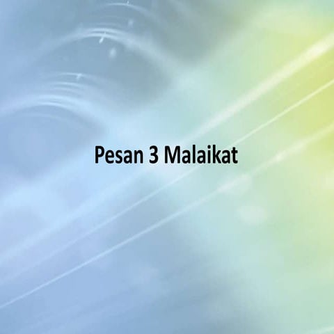 Pesan 3 Malaikat