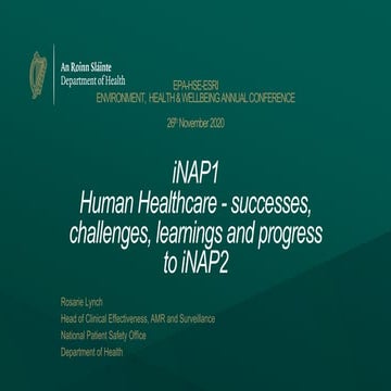 Rosarie lynch, EPA, HSE and ESRI, Environment, Health and Wellbeing Conferenc...