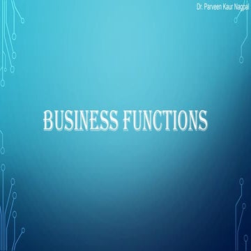 3. Business Functions