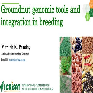Research Program Genetic Gains (RPGG) Review Meeting 2021: Groundnut genomic ...