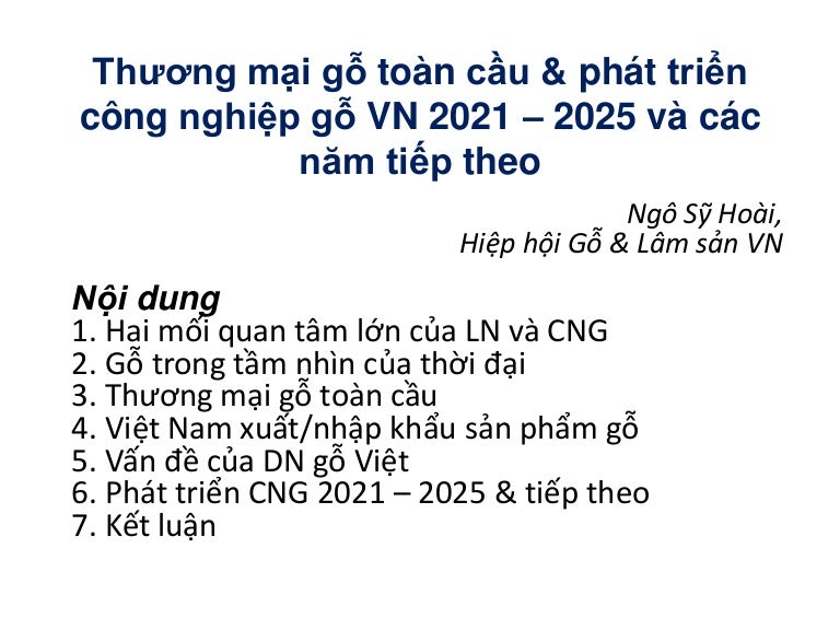thumbnail of  Thương mại gỗ toàn cầu & phát triển công nghiệp gỗ VN 2021 – 2025 và các năm tiếp theo