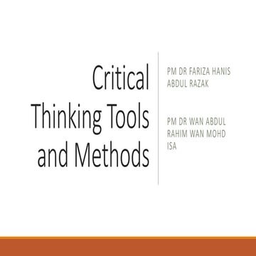 3. critical thinking tools   methods
